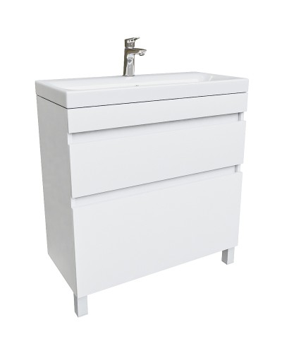 Тумба с раковиной Iddis Zodiac 80 ZOD8CBFi95K Белая