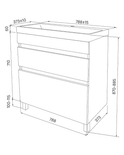 Тумба с раковиной Iddis Zodiac 80 ZOD8CBFi95K Белая