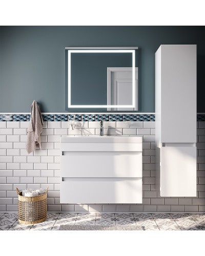 Тумба с раковиной Iddis Zodiac 80 ZOD8CB0i95K подвесная Белая