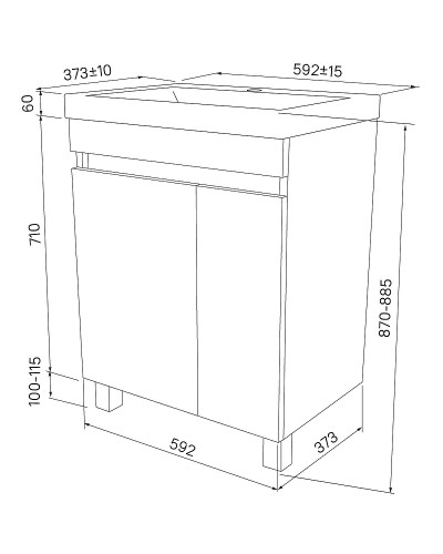 Тумба с раковиной Iddis Zodiac 60 ZOD6CDFi95K Белая