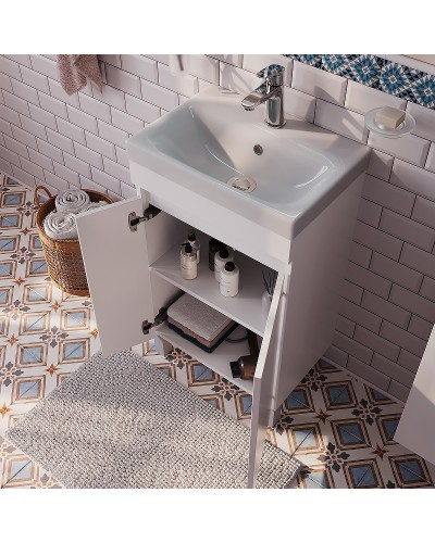 Тумба с раковиной Iddis Zodiac 50 ZOD5CDFi95K Белая