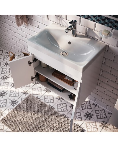 Тумба с раковиной Iddis Zodiac 60 ZOD6CD0i95K подвесная Белая