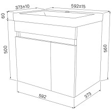 Тумба с раковиной Iddis Zodiac 60 ZOD6CD0i95K подвесная Белая