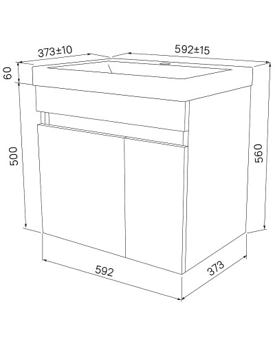 Тумба с раковиной Iddis Zodiac 60 ZOD6CD0i95K подвесная Белая