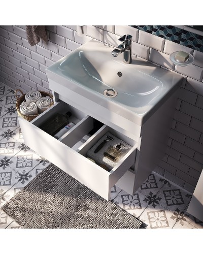 Тумба с раковиной Iddis Zodiac 60 ZOD6CB0i95K подвесная Белая