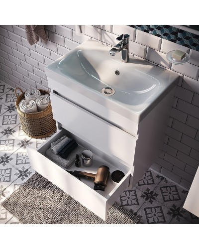 Тумба с раковиной Iddis Zodiac 60 ZOD6CB0i95K подвесная Белая