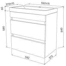 Тумба с раковиной Iddis Zodiac 60 ZOD6CB0i95K подвесная Белая