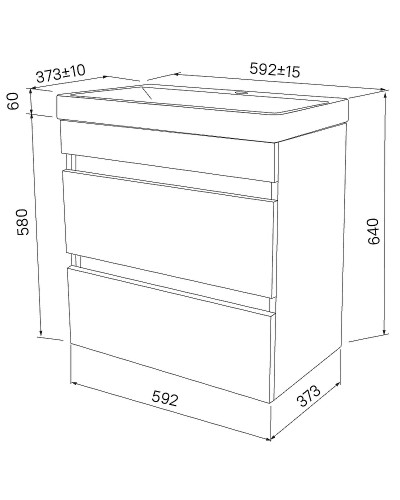 Тумба с раковиной Iddis Zodiac 60 ZOD6CB0i95K подвесная Белая