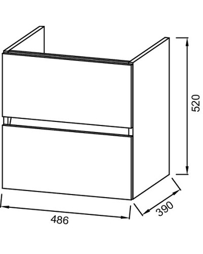 Тумба под раковину Jacob Delafon Tolbiac 50 EB1378-J5 подвесная Белая глянцевая