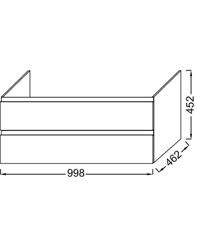 Тумба под раковину Jacob Delafon Madeleine 100 EB1318-J51 подвесная Белая матовая