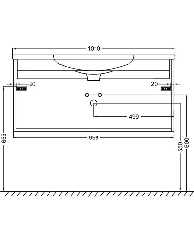 Тумба под раковину Jacob Delafon Madeleine 100 EB1318-J51 подвесная Белая матовая