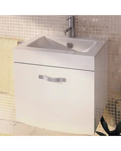 Тумба с раковиной Comforty Лаура 60 00003129351 подвесная Белая