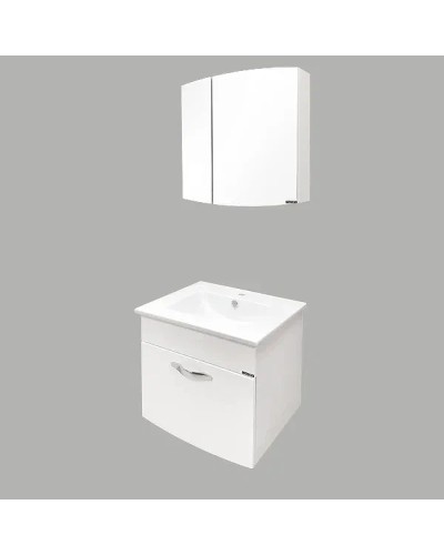 Тумба с раковиной Comforty Лаура 60 00003129351 подвесная Белая