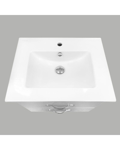 Тумба с раковиной Comforty Лаура 60 00003129351 подвесная Белая