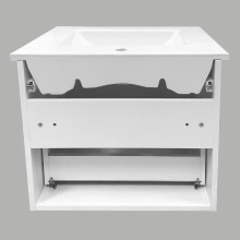 Тумба с раковиной Comforty Лаура 60 00003129351 подвесная Белая