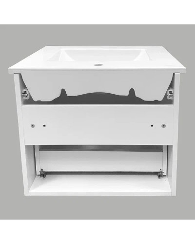 Тумба с раковиной Comforty Лаура 60 00003129351 подвесная Белая