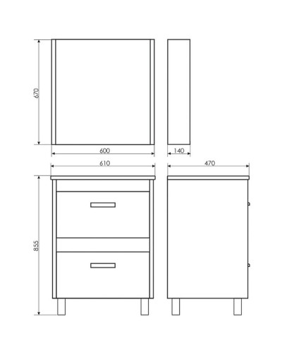 Тумба с раковиной Comforty Тулуза 60 00003129378 Сосна лоредо