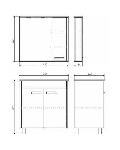 Тумба с раковиной Comforty Тулуза 75 00003132328 Сосна лоредо