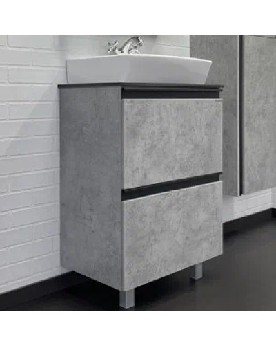 Тумба с раковиной Comforty Эдинбург 60Н 00-00004763 Бетон светлый