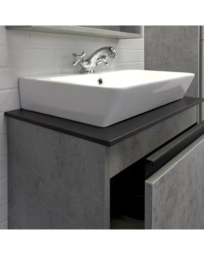 Тумба с раковиной Comforty Эдинбург 60Н 00-00004763 Бетон светлый