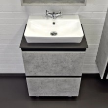 Тумба с раковиной Comforty Эдинбург 60Н 00-00004763 Бетон светлый