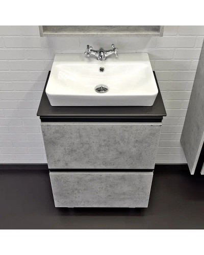 Тумба с раковиной Comforty Эдинбург 60Н 00-00004763 Бетон светлый