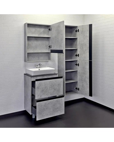 Тумба с раковиной Comforty Эдинбург 60Н 00-00004763 Бетон светлый