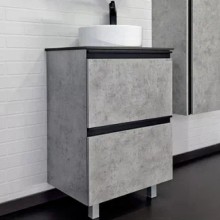 Тумба с раковиной Comforty Эдинбург 60Н 00-00004767 Бетон светлый