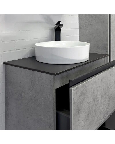 Тумба с раковиной Comforty Эдинбург 60Н 00-00004767 Бетон светлый