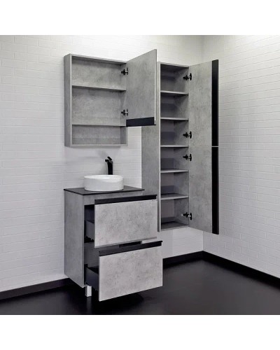 Тумба с раковиной Comforty Эдинбург 60Н 00-00004767 Бетон светлый