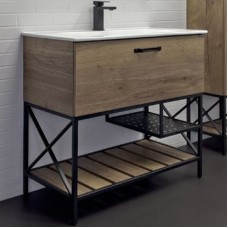 Тумба с раковиной Comforty Бредфорд 90 00-00009403 Дуб темный