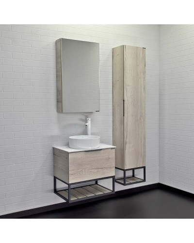 Тумба с раковиной Comforty Порто 60 00-00011397 подвесная Дуб дымчатый