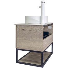 Тумба с раковиной Comforty Порто 60 00-00011397 подвесная Дуб дымчатый