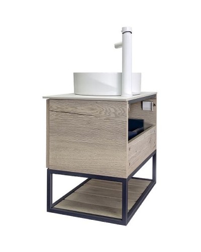 Тумба с раковиной Comforty Порто 60 00-00011397 подвесная Дуб дымчатый