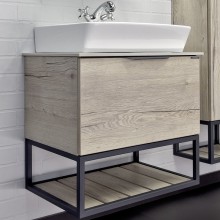 Тумба с раковиной Comforty Порто 60 00-00011395 подвесная Дуб дымчатый