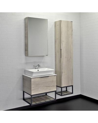 Тумба с раковиной Comforty Порто 60 00-00011395 подвесная Дуб дымчатый