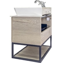 Тумба с раковиной Comforty Порто 60 00-00011395 подвесная Дуб дымчатый