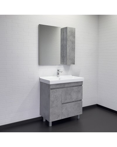 Тумба с раковиной Comforty Осло 80Н 00-00012959 Бетон светлый