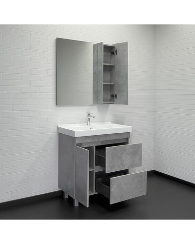 Тумба с раковиной Comforty Осло 80Н 00-00012959 Бетон светлый