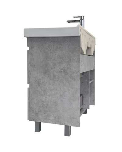 Тумба с раковиной Comforty Осло 80Н 00-00012959 Бетон светлый