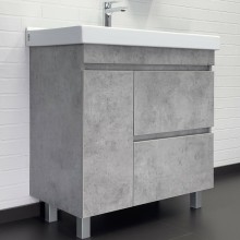 Тумба с раковиной Comforty Осло 80Н 00-00012959 Бетон светлый