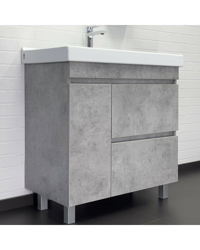 Тумба с раковиной Comforty Осло 80Н 00-00012959 Бетон светлый