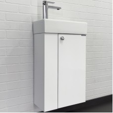 Тумба с раковиной Comforty Асти 40 00-00012835 подвесная Белый глянец