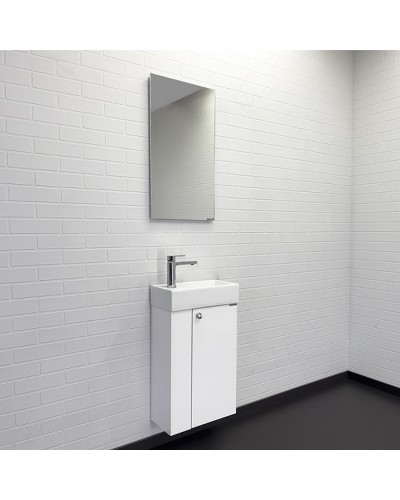 Тумба с раковиной Comforty Асти 40 00-00012835 подвесная Белый глянец