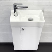 Тумба с раковиной Comforty Асти 40 00-00012835 подвесная Белый глянец