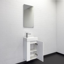 Тумба с раковиной Comforty Асти 40 00-00012835 подвесная Белый глянец