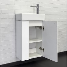 Тумба с раковиной Comforty Асти 40 00-00012835 подвесная Белый глянец