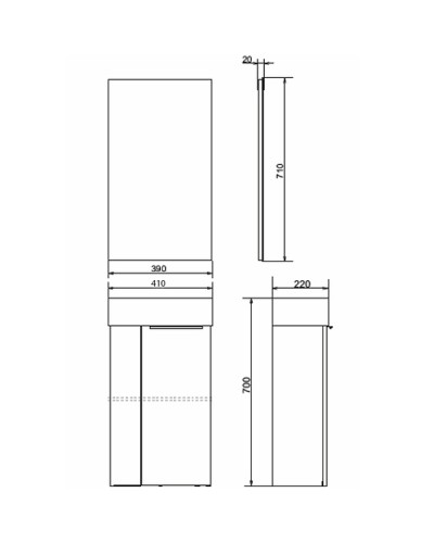 Тумба с раковиной Comforty Асти 40 00-00012835 подвесная Белый глянец