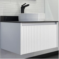 Тумба с раковиной Comforty Марсель 75 00-00012270 подвесная Белая