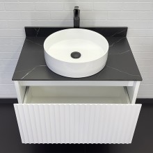 Тумба с раковиной Comforty Марсель 75 00-00012270 подвесная Белая